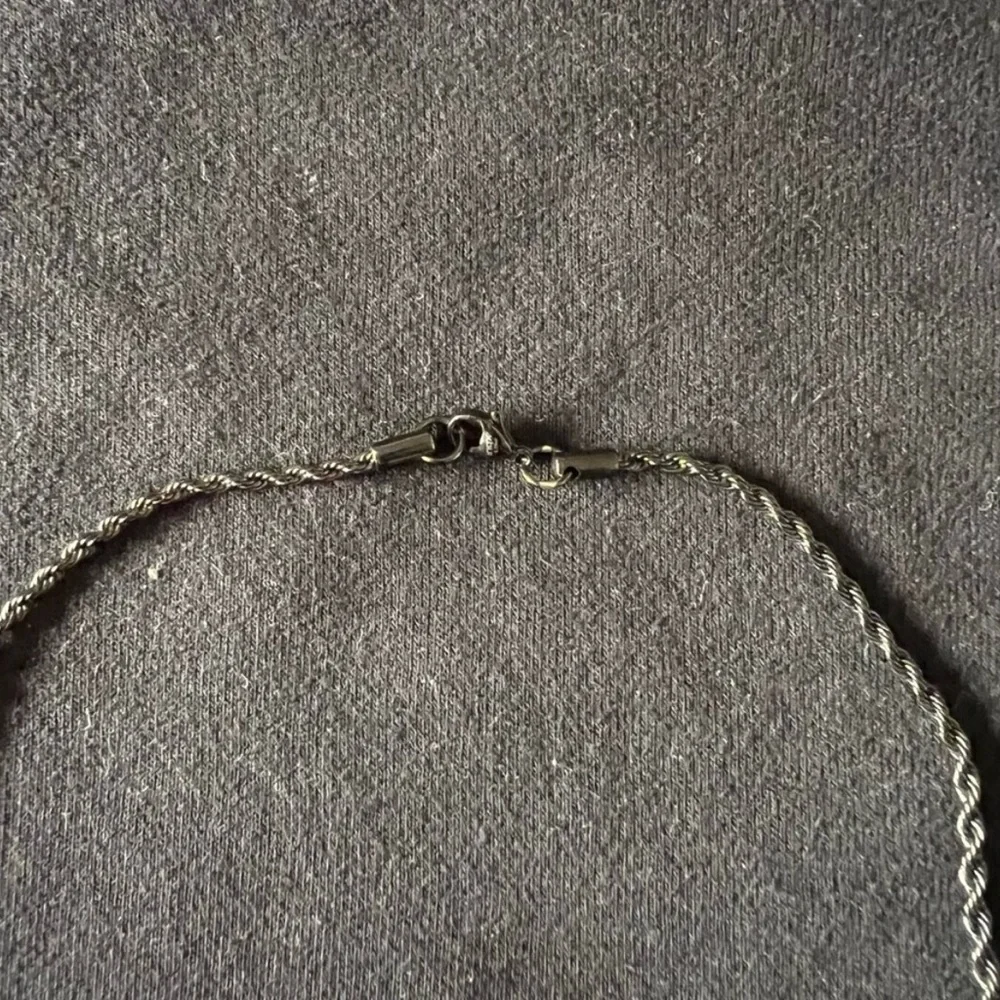 INOX Matte Black Rope Necklace with Cross